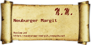 Neuburger Margit névjegykártya